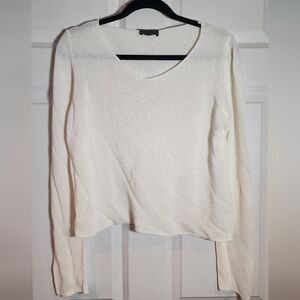 Vestimenta Italy Cream Long Sleeve Sweater Top Approx 19" P2P 20" Length